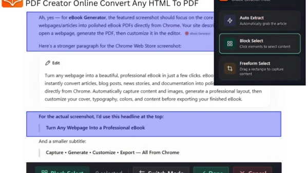 Select Specific Webpage Sections and Save Them as PDF